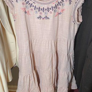 Knox Rose Dress -- Pink with Floral Details -- Size Large